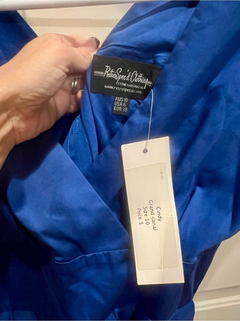 Retrospec'd Clothing Royal Blue Dress